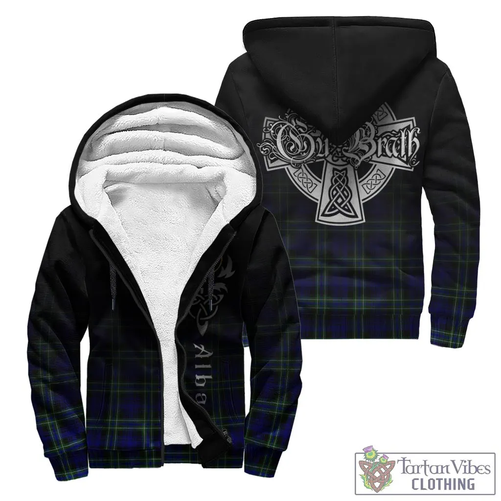 Arbuthnot Modern Tartan Sherpa Hoodie Featuring Alba Gu Brath Family Crest Celtic Inspired