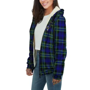 Arbuthnot Modern Tartan Sherpa Hoodie with Family Crest