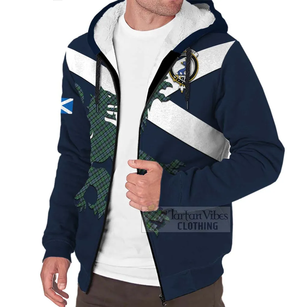 Arbuthnot Tartan Lion Rampant Sherpa Hoodie  Proudly Display Your Heritage with Alba Gu Brath and Clan Name