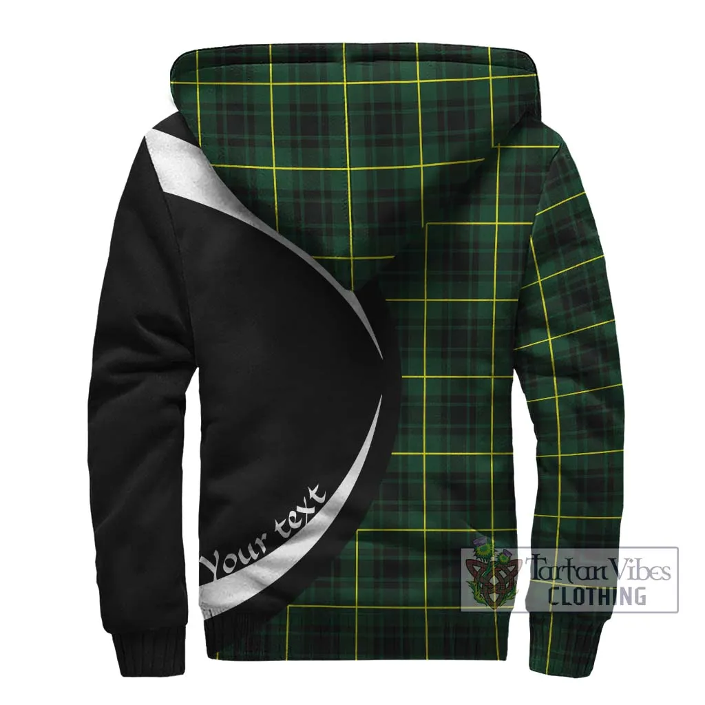 Arthur Modern Tartan Sherpa Hoodie with Family Crest Circle Style