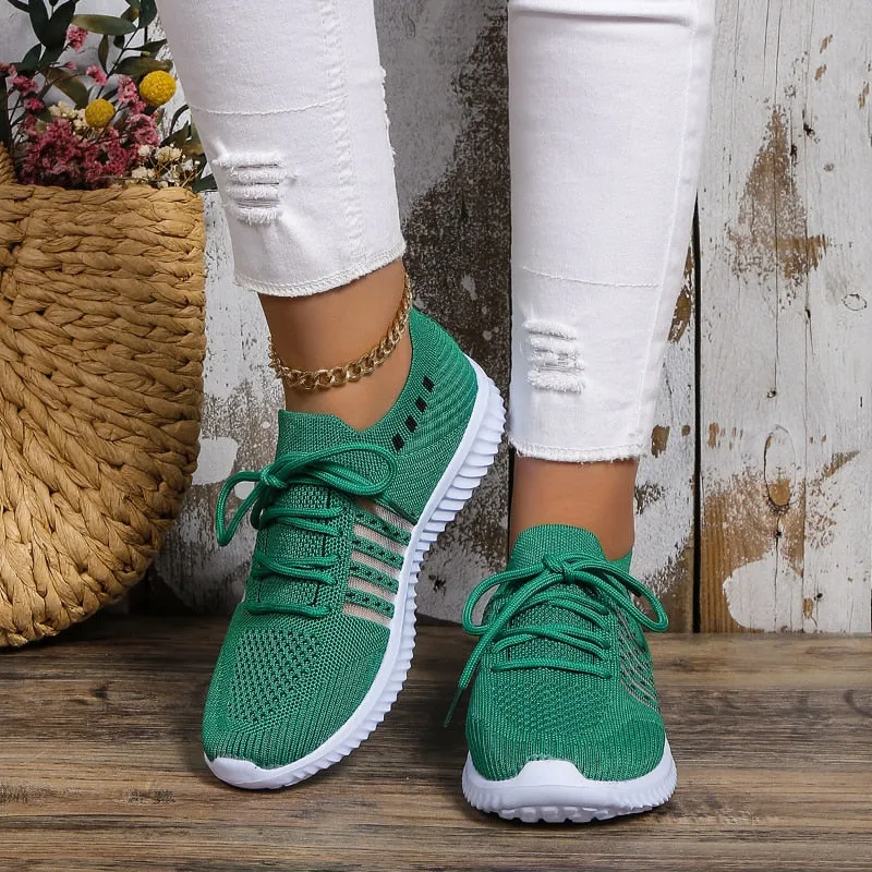 Autumn New Platform Shoes for Women 2023 Fashion Lace Up Breathable Sneakers for Women Outdoor Durable Ladies Vulcanized Shoes