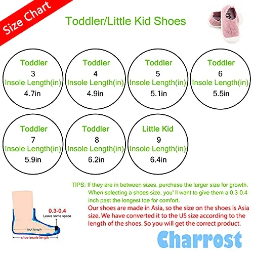 Baby First-Walking Shoes 1-4 Years Kid Shoes Trainers Toddler Infant Boys Girls Soft Sole Non Slip Cotton Mesh Breathable Lightweight Slip-on Sneakers Outdoor(Pink,4 Toddler) T15