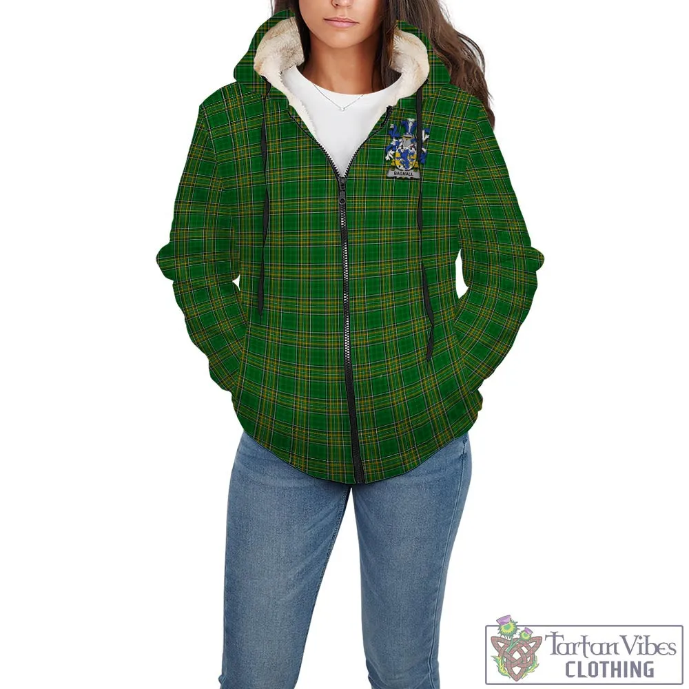 Bagnall Irish Clan Tartan Sherpa Hoodie with Coat of Arms