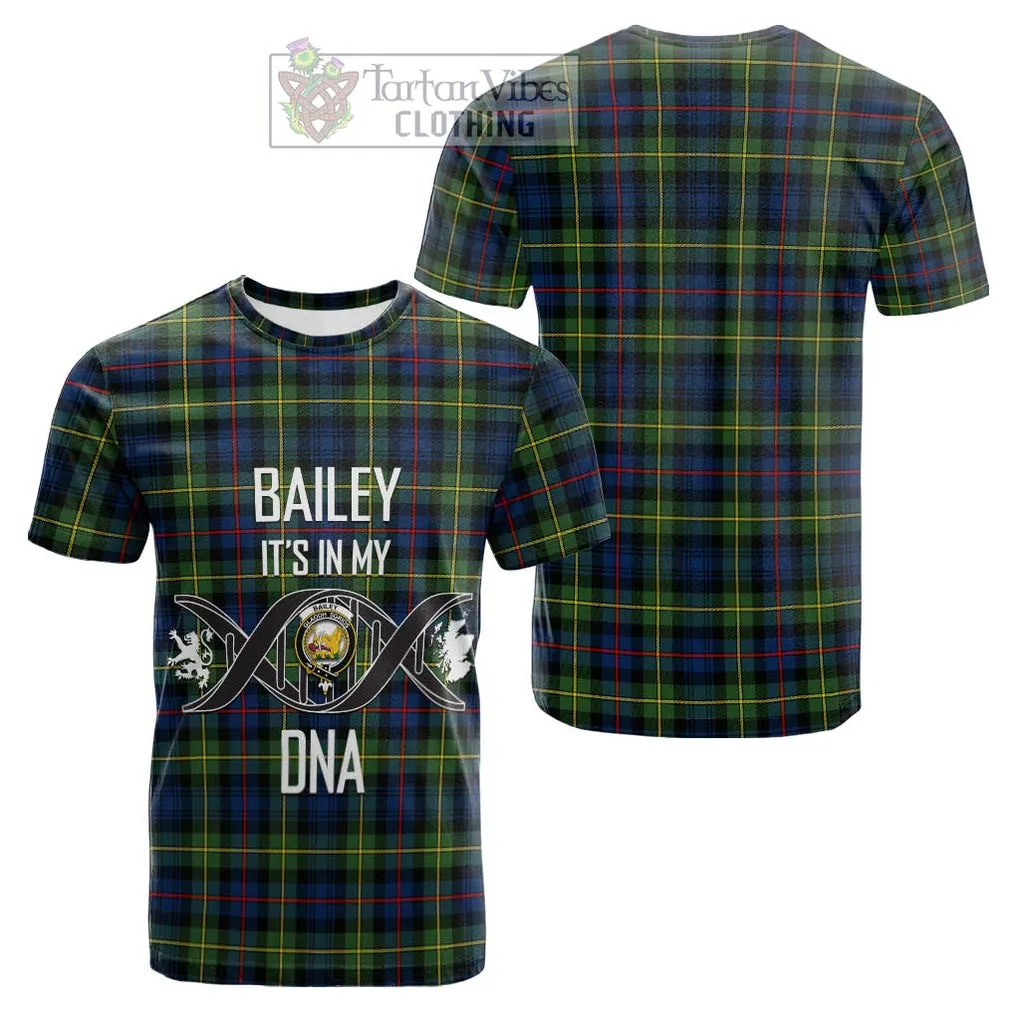 Bailey Modern Tartan Cotton T-shirt with Family Crest DNA In Me Style