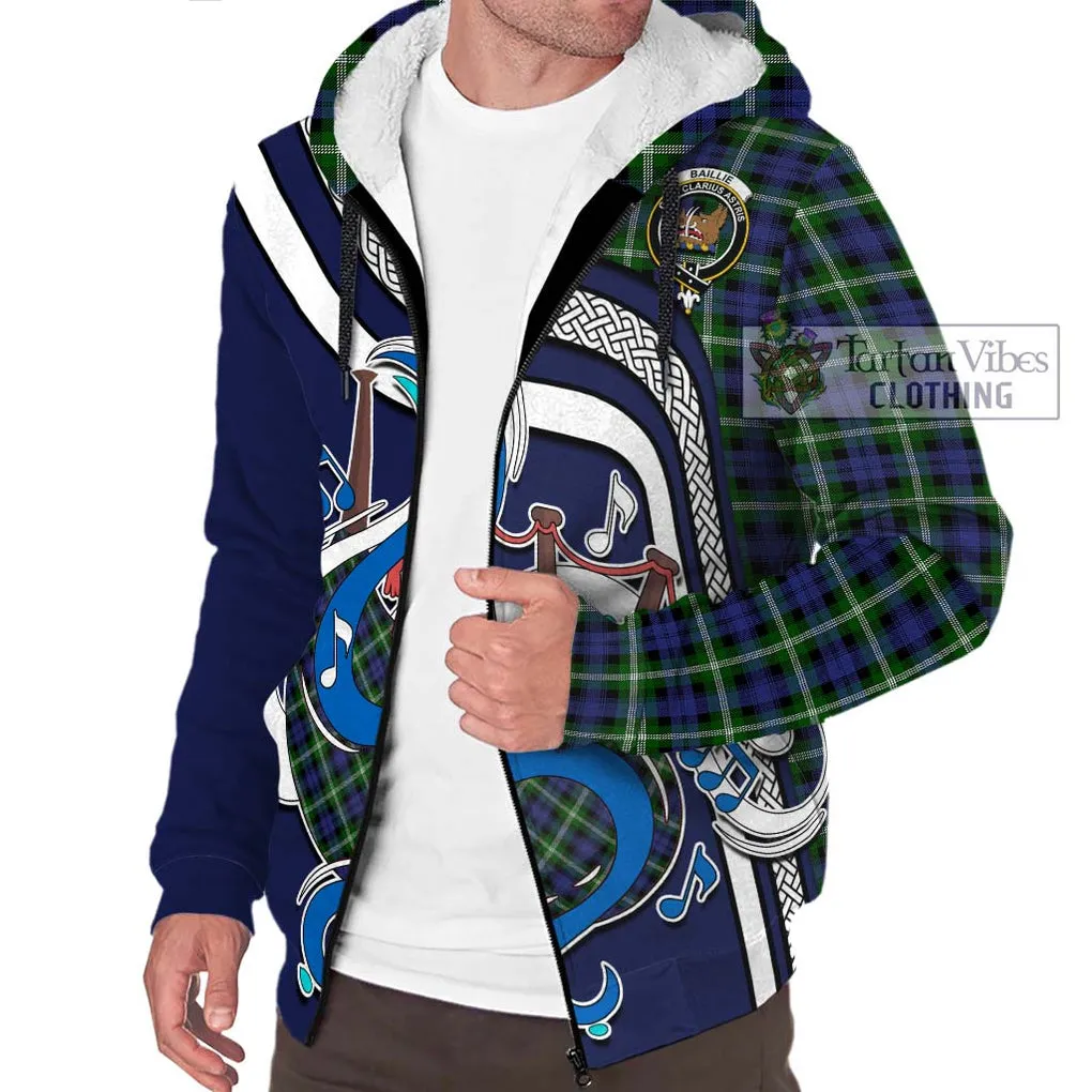 Baillie (Bailey) Tartan Sherpa Hoodie with Epic Bagpipe Style