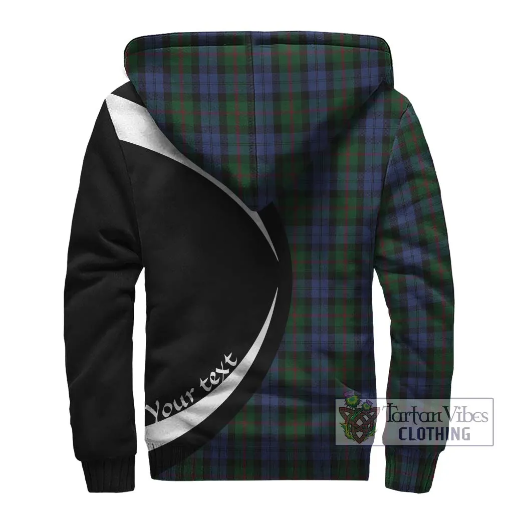 Baird Tartan Sherpa Hoodie with Family Crest Circle Style