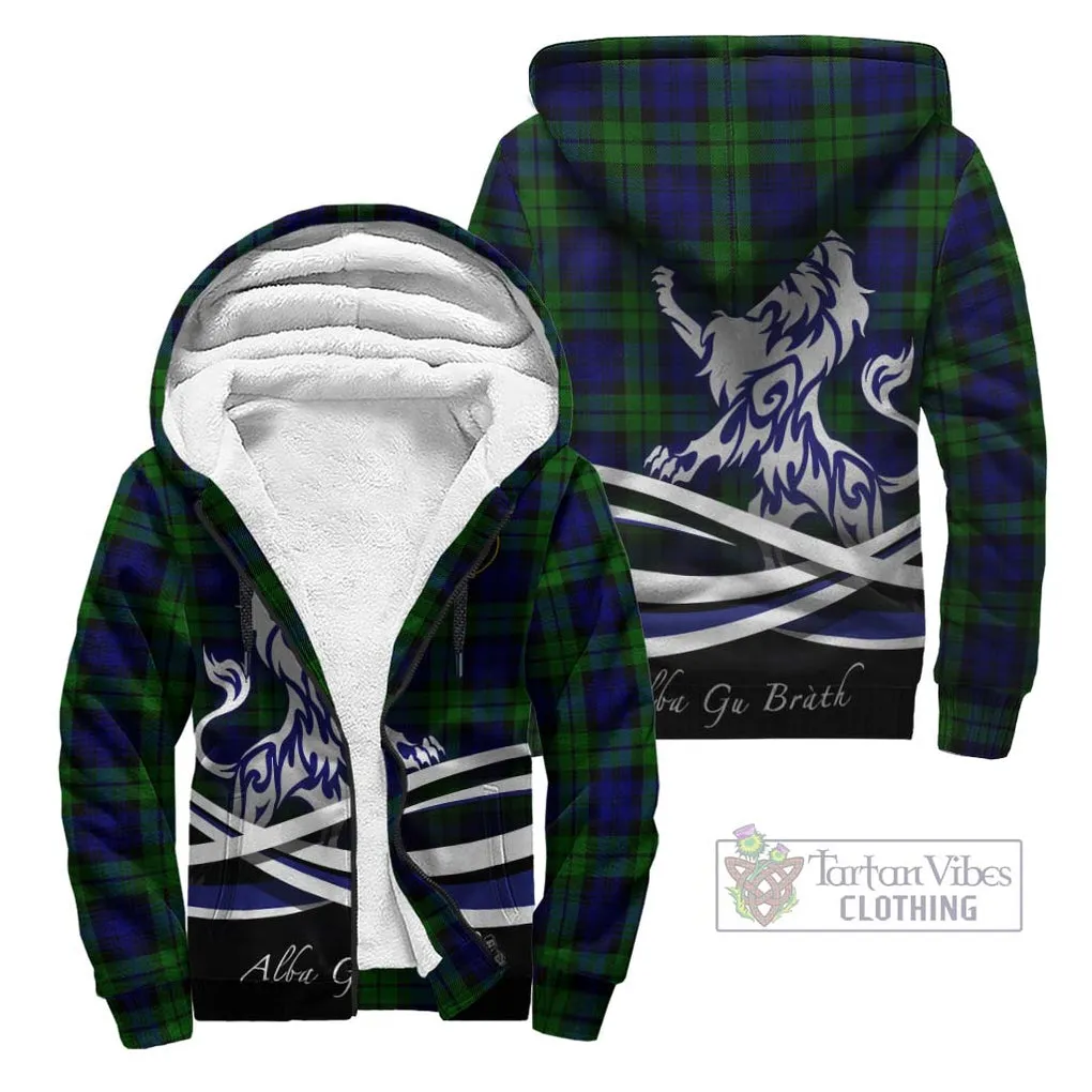 Bannatyne Tartan Sherpa Hoodie with Alba Gu Brath Regal Lion Emblem