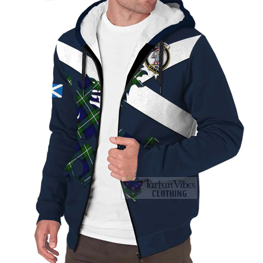 Bannerman Tartan Lion Rampant Sherpa Hoodie  Proudly Display Your Heritage with Alba Gu Brath and Clan Name