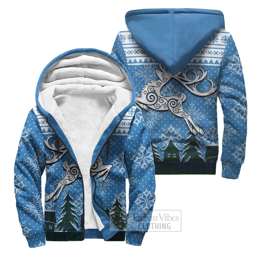 Barclay Clan Christmas Sherpa Hoodie Celtic Reindeer Style