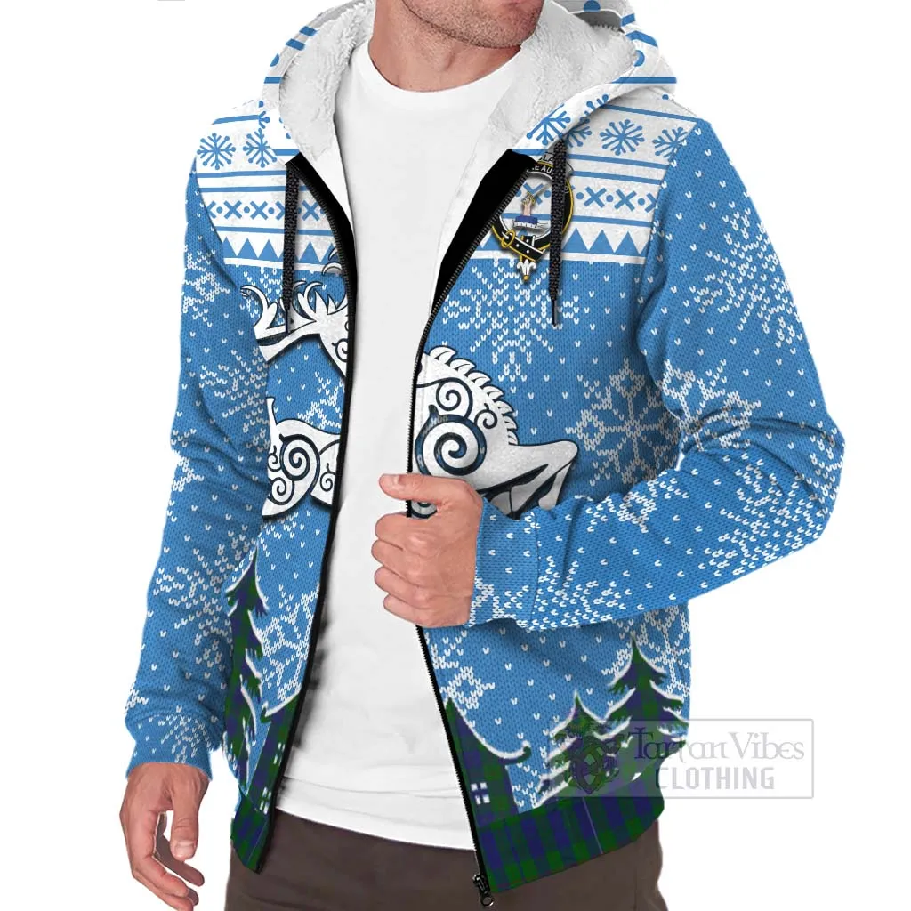 Barclay Clan Christmas Sherpa Hoodie Celtic Reindeer Style