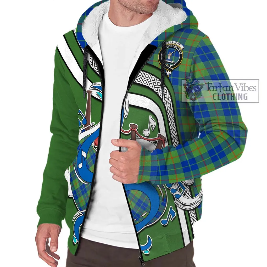 Barclay Hunting Ancient Tartan Sherpa Hoodie with Epic Bagpipe Style