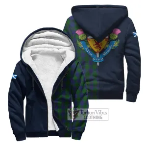 Barclay Tartan Sherpa Hoodie Alba with Scottish Lion Royal Arm Half Style