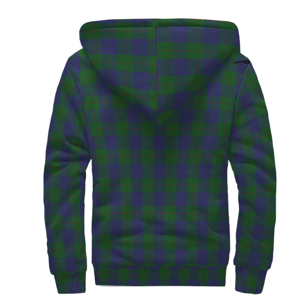 Barclay Tartan Sherpa Hoodie with Family Crest