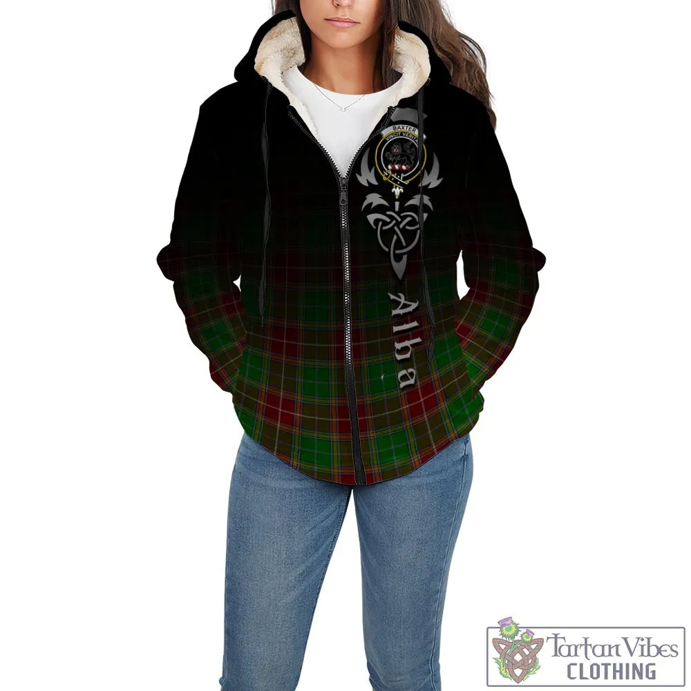 Baxter Modern Tartan Sherpa Hoodie Featuring Alba Gu Brath Family Crest Celtic Inspired