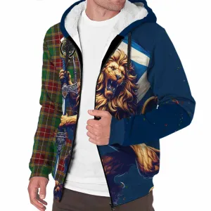 Baxter Tartan Family Crest Sherpa Hoodie with Scottish Majestic Lion