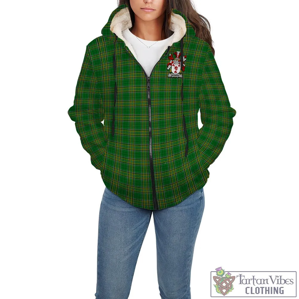 Beamish Irish Clan Tartan Sherpa Hoodie with Coat of Arms