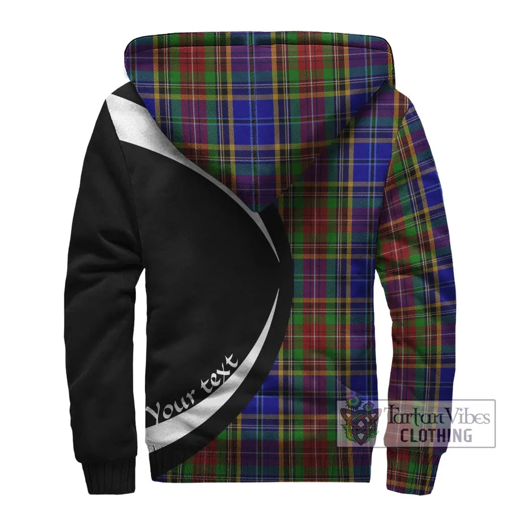 Beattie Tartan Sherpa Hoodie with Family Crest Circle Style