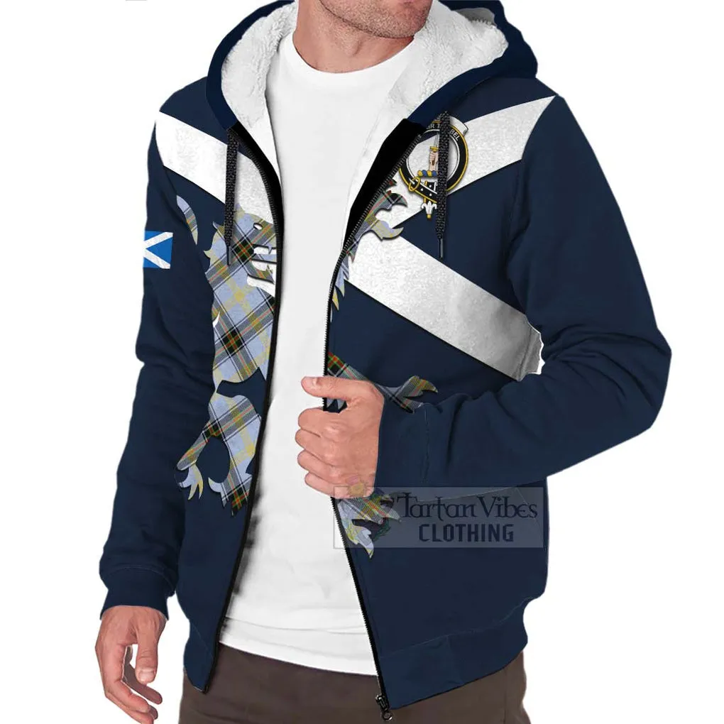 Bell Tartan Lion Rampant Sherpa Hoodie  Proudly Display Your Heritage with Alba Gu Brath and Clan Name