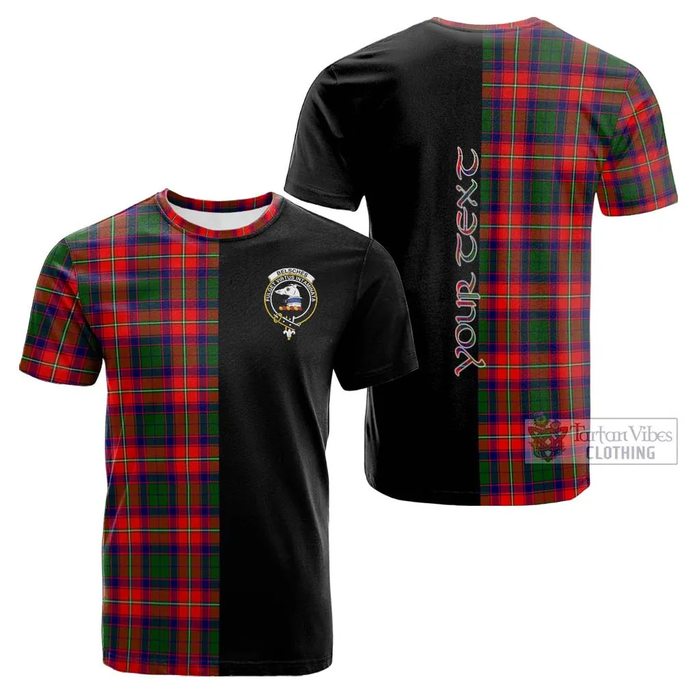 Belsches Tartan Cotton T-shirt with Family Crest and Half Of Me Style