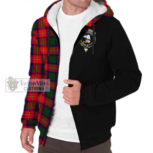 Belshes Tartan Sherpa Hoodie with Family Crest and Half Of Me Style