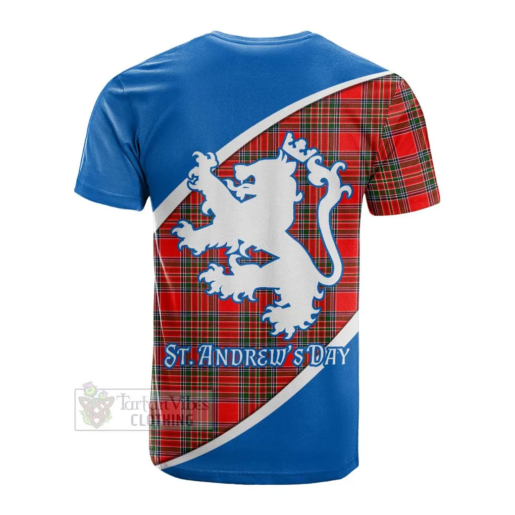 Binning Family Crest Tartan Cotton T-shirt Celebrate Saint Andrew's Day in Style