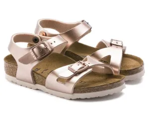 Birkenstock Kids Rio Birko-Flor Electric Metallic Copper - Narrow