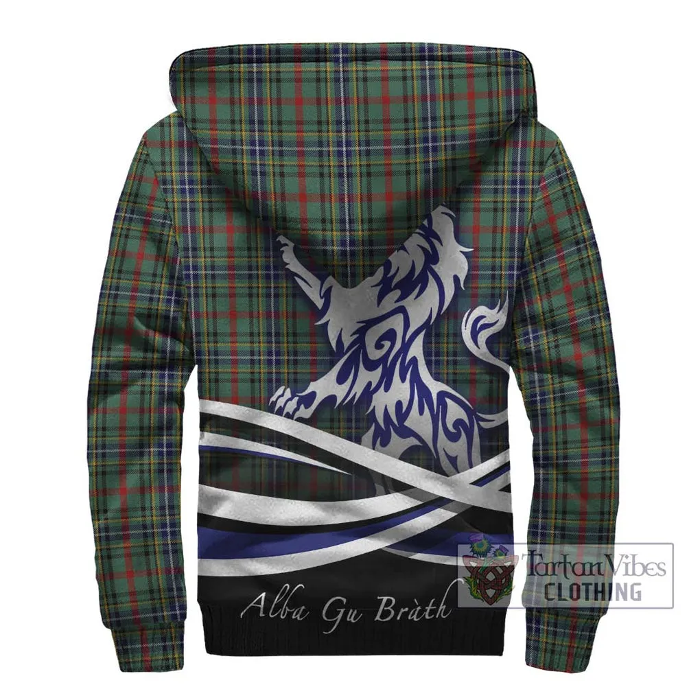 Bisset Tartan Sherpa Hoodie with Alba Gu Brath Regal Lion Emblem