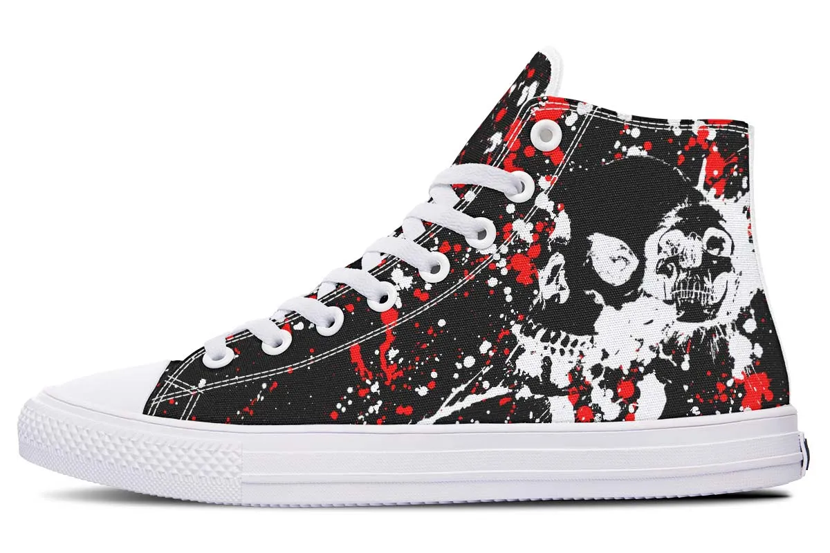 Black And Red Splat Skull