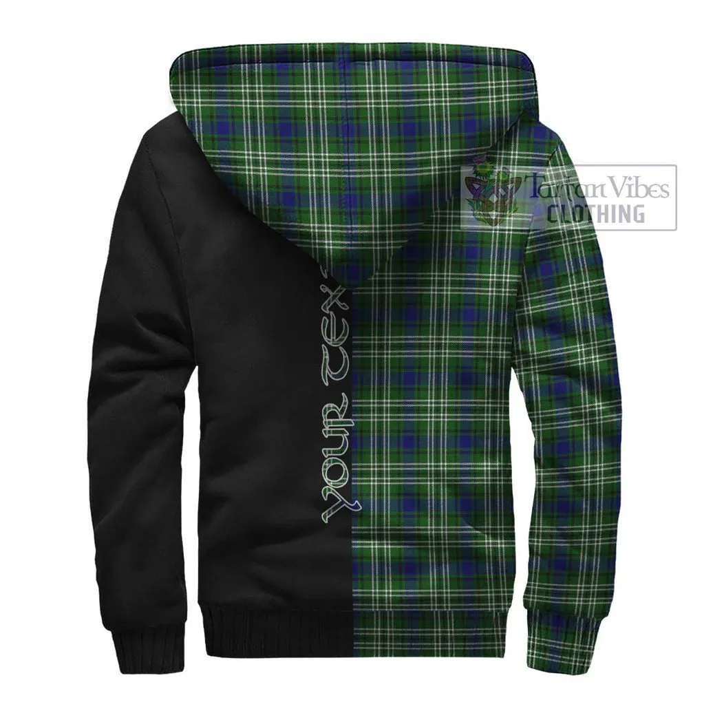 Blackadder Tartan Sherpa Hoodie with Family Crest and Half Of Me Style