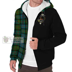 Blair Ancient Tartan Sherpa Hoodie with Family Crest and Half Of Me Style