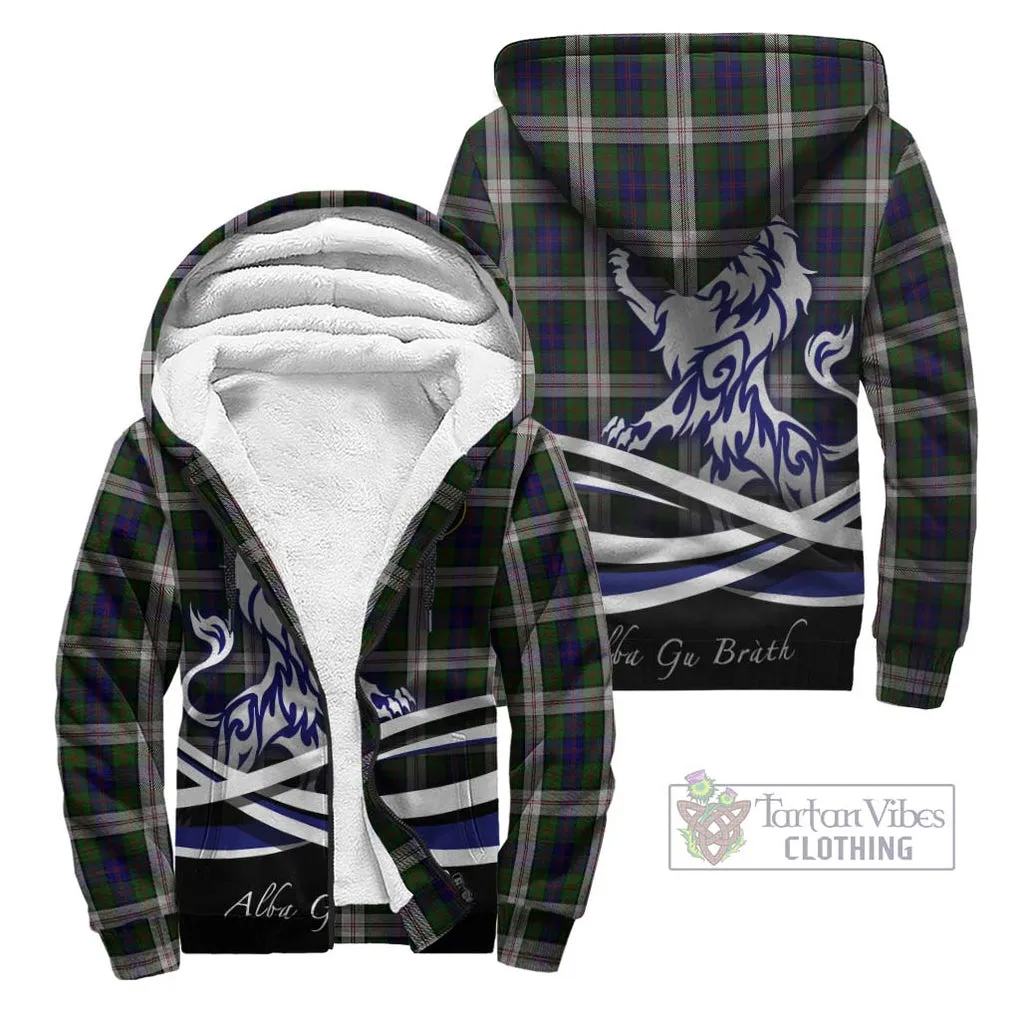 Blair Dress Tartan Sherpa Hoodie with Alba Gu Brath Regal Lion Emblem