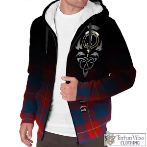 Blane Tartan Sherpa Hoodie Featuring Alba Gu Brath Family Crest Celtic Inspired