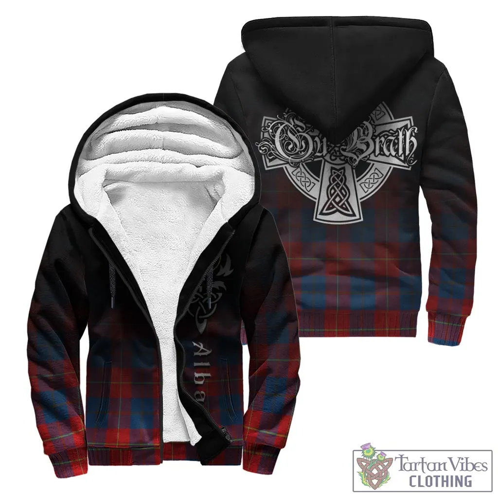 Blane Tartan Sherpa Hoodie Featuring Alba Gu Brath Family Crest Celtic Inspired