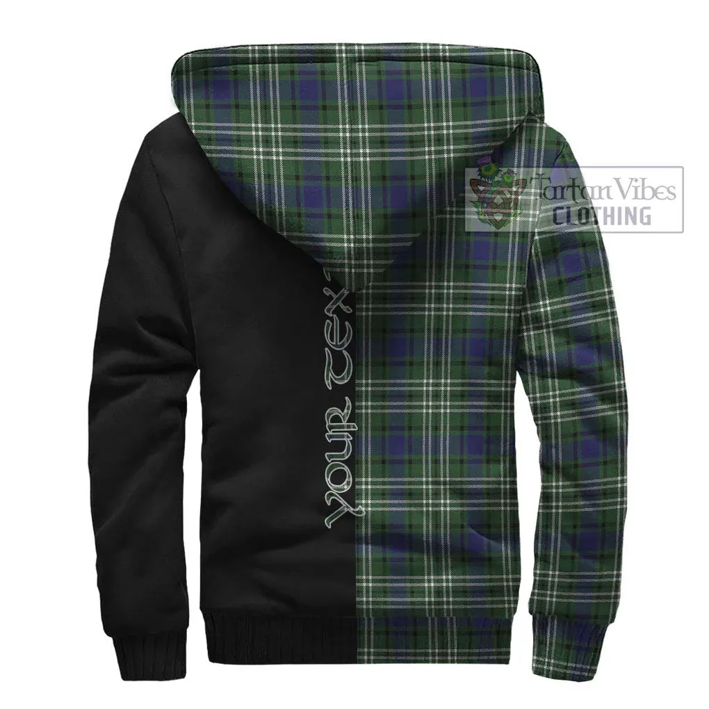 Blyth Tartan Sherpa Hoodie with Family Crest and Half Of Me Style