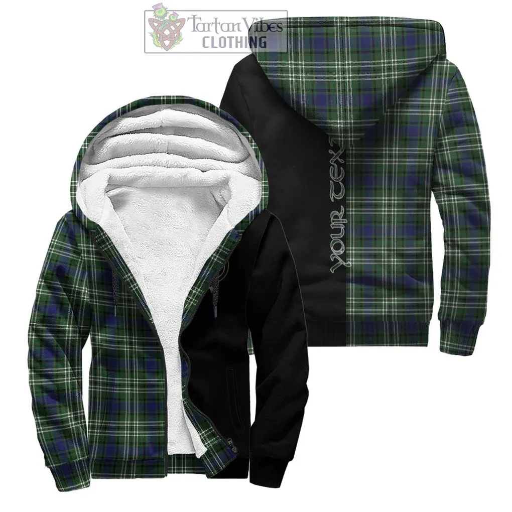 Blyth Tartan Sherpa Hoodie with Family Crest and Half Of Me Style