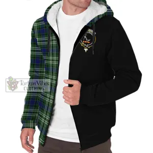 Blyth Tartan Sherpa Hoodie with Family Crest and Half Of Me Style