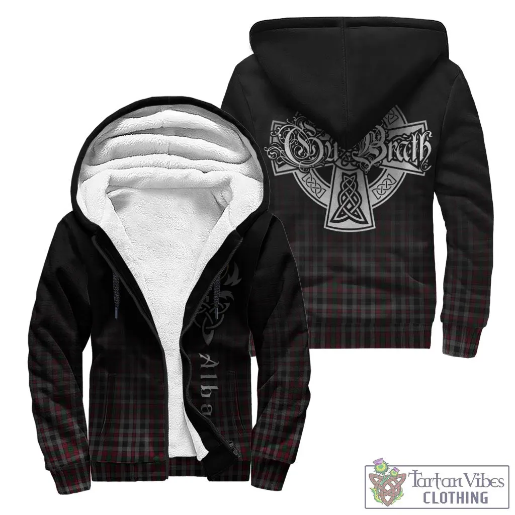 Borthwick Tartan Sherpa Hoodie Featuring Alba Gu Brath Family Crest Celtic Inspired