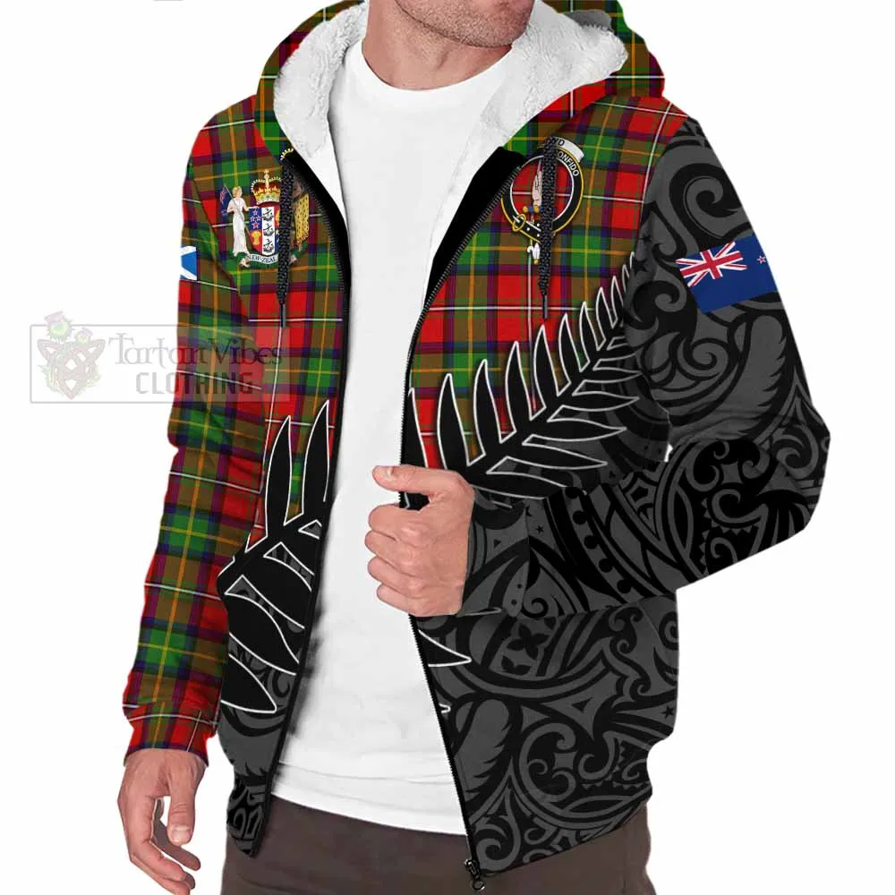 Boyd Crest Tartan Sherpa Hoodie with New Zealand Silver Fern Half Style