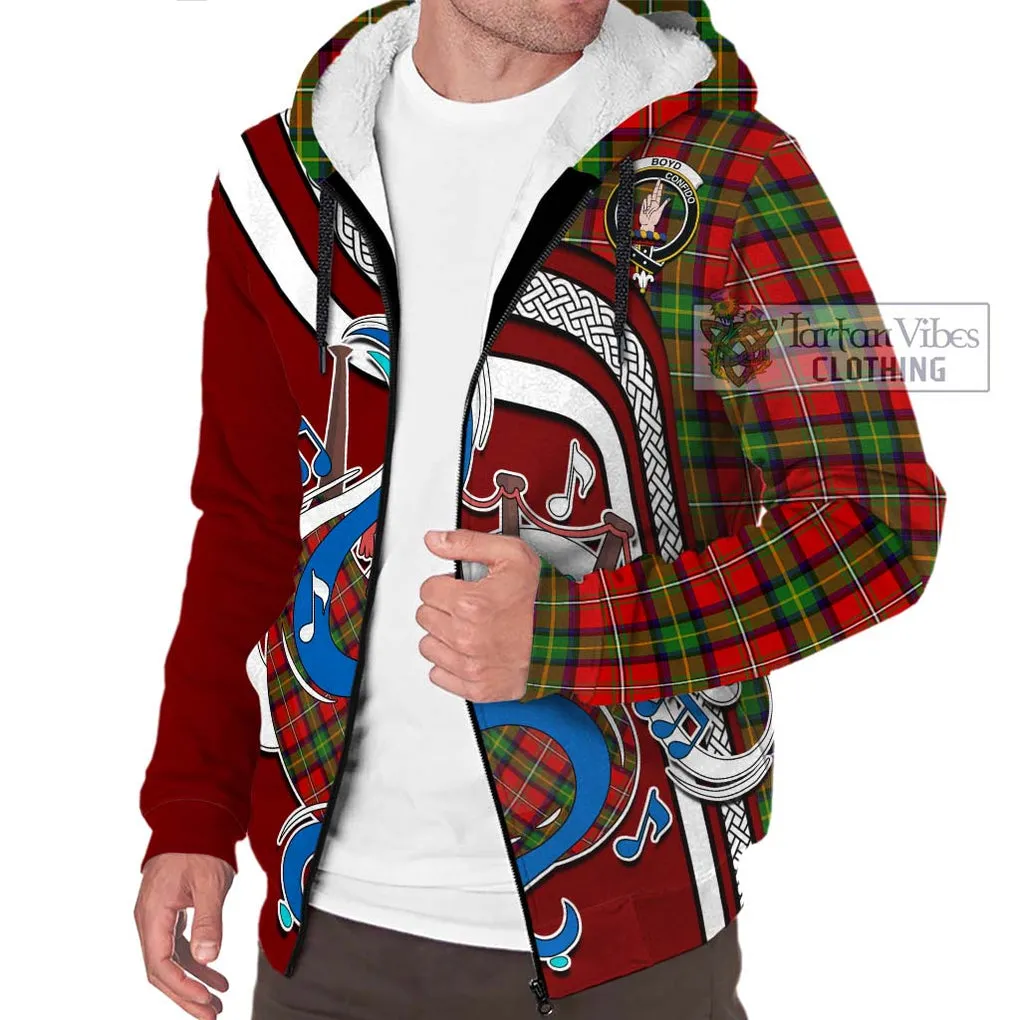 Boyd Tartan Sherpa Hoodie with Epic Bagpipe Style