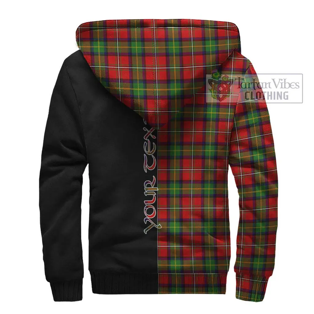 Boyd Tartan Sherpa Hoodie with Family Crest and Half Of Me Style