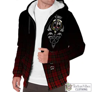 Brodie Tartan Sherpa Hoodie Featuring Alba Gu Brath Family Crest Celtic Inspired