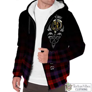 Brown (Broun) Tartan Sherpa Hoodie Featuring Alba Gu Brath Family Crest Celtic Inspired