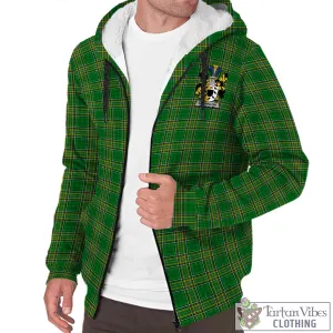 Brownlow Irish Clan Tartan Sherpa Hoodie with Coat of Arms