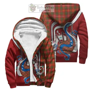 Bruce Modern Tartan Sherpa Hoodie with Epic Bagpipe Style