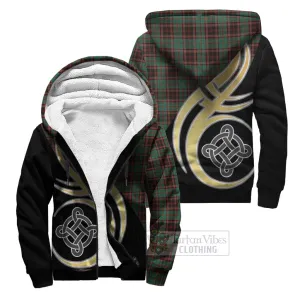 Buchan Ancient Tartan Sherpa Hoodie with Family Crest and Celtic Symbol Style