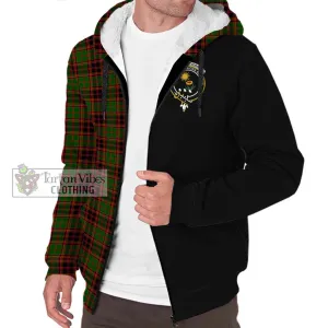 Buchan Tartan Sherpa Hoodie with Family Crest and Half Of Me Style