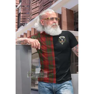 Burns Tartan Cotton T-shirt with Family Crest and Half Of Me Style