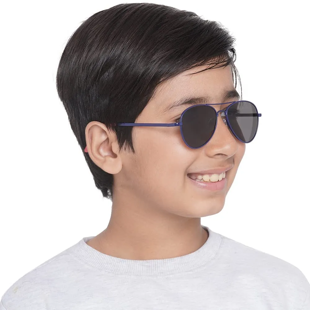 Carlton London Boy's Black Lens & Blue Aviator Sunglasses with UV Protected Lens