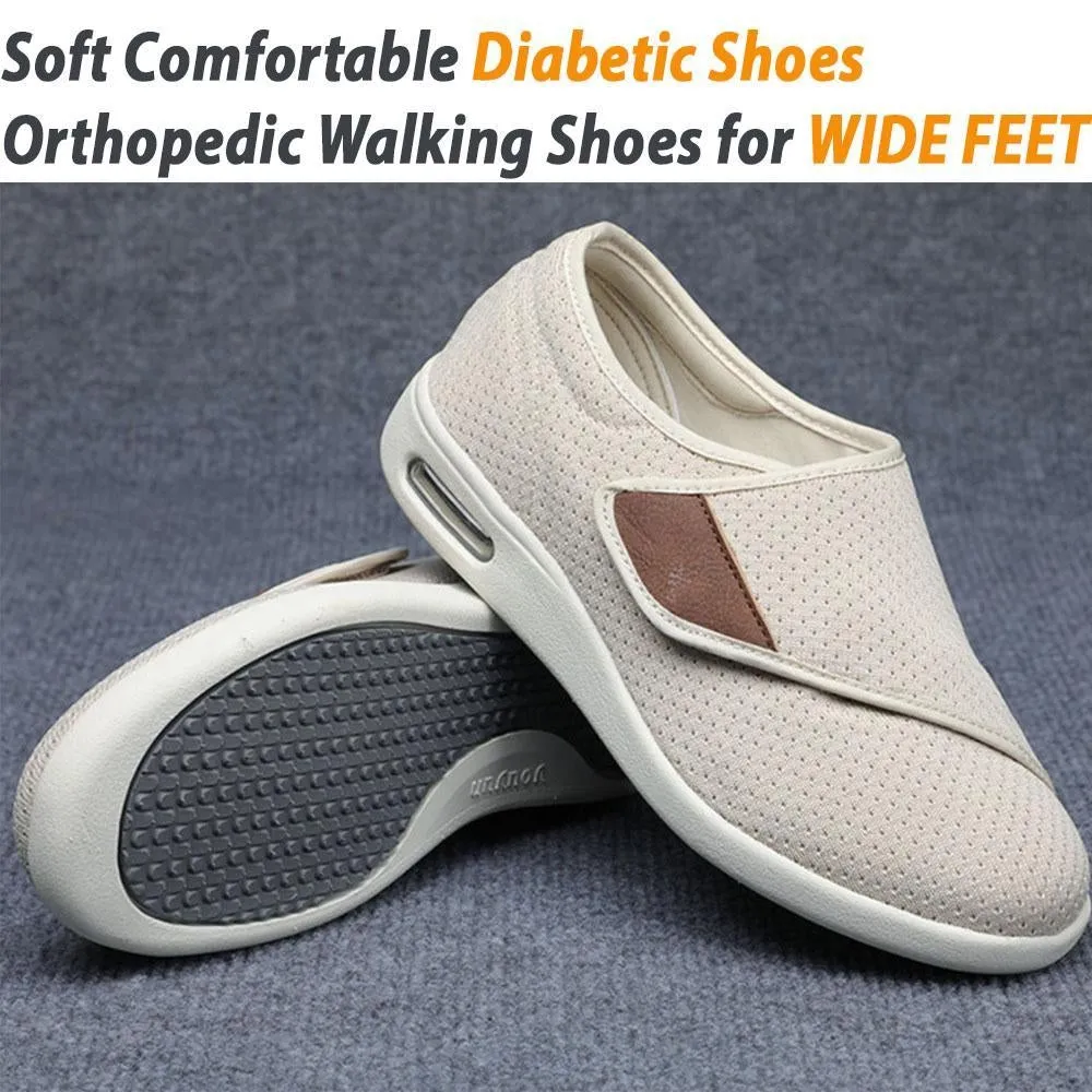 Cilool Wide Adjusting Soft Comfortable Diabetic Shoes, Walking Shoes-NW015