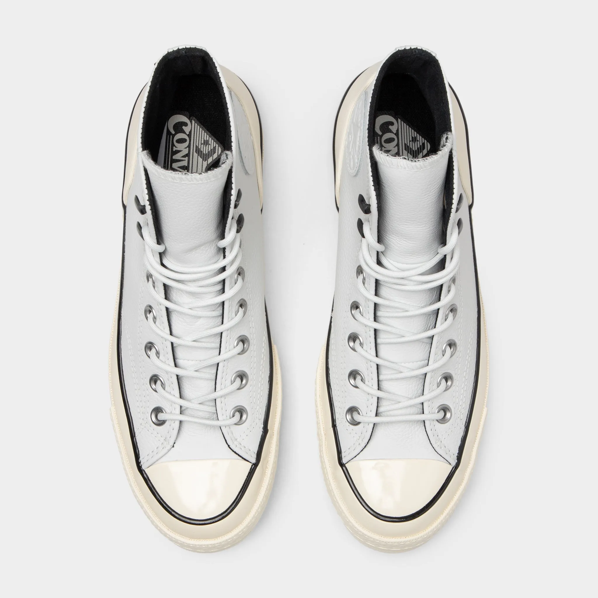 Converse Chuck 70 Leather Moonbathe Grey / Egret - Black